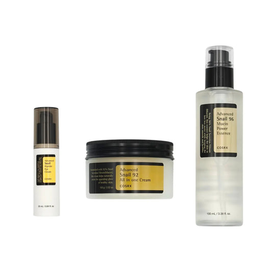 The Snail Mucin Hydration Trio — COSRX 92+96+Eye Cream
