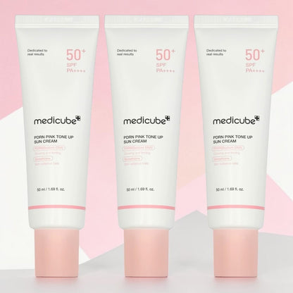 Medicube PDRN Pink Tone Up Sun Cream SPF 50+ PA++++ (3-Pack)
