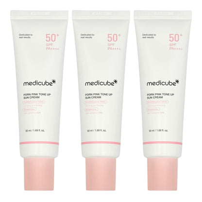Medicube PDRN Pink Tone Up Sun Cream SPF 50+ PA++++ (3-Pack)