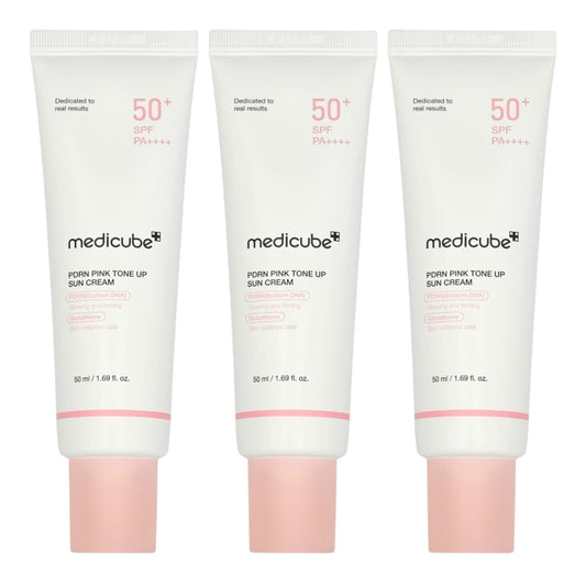 Medicube PDRN Pink Tone Up Sun Cream SPF 50+ PA++++ (3-Pack)