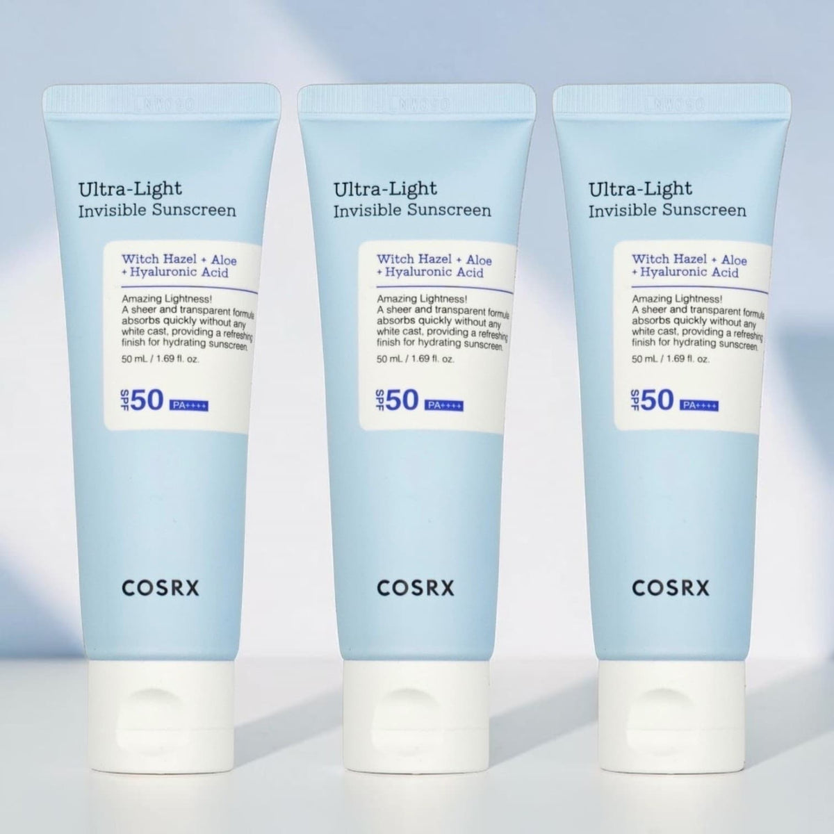 COSRX - Ultra Light Invisible Sunscreen SPF 50+ PA++++ 50ml (3-Pack)