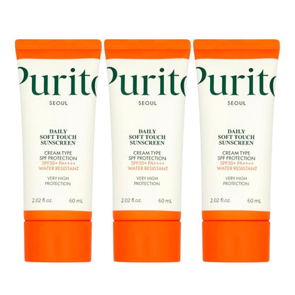 Purito Daily Soft Touch Sunscreen SPF50+ PA++++ 60ml (3-Pack)