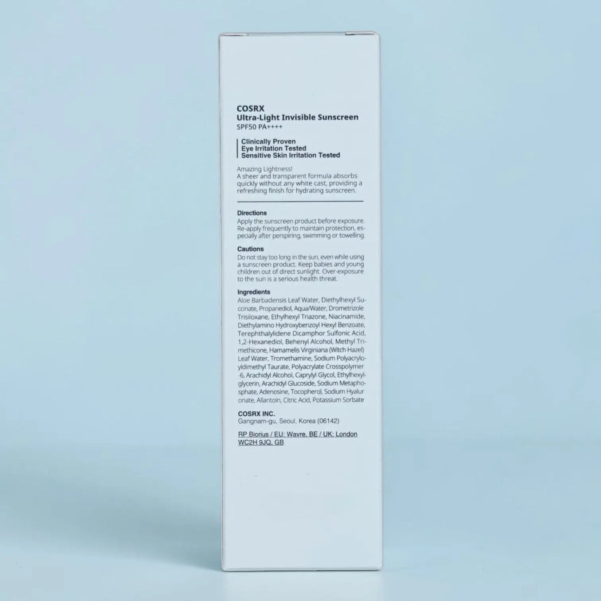 COSRX - Ultra Light Invisible Sunscreen SPF 50+ PA++++ 50ml (3-Pack)